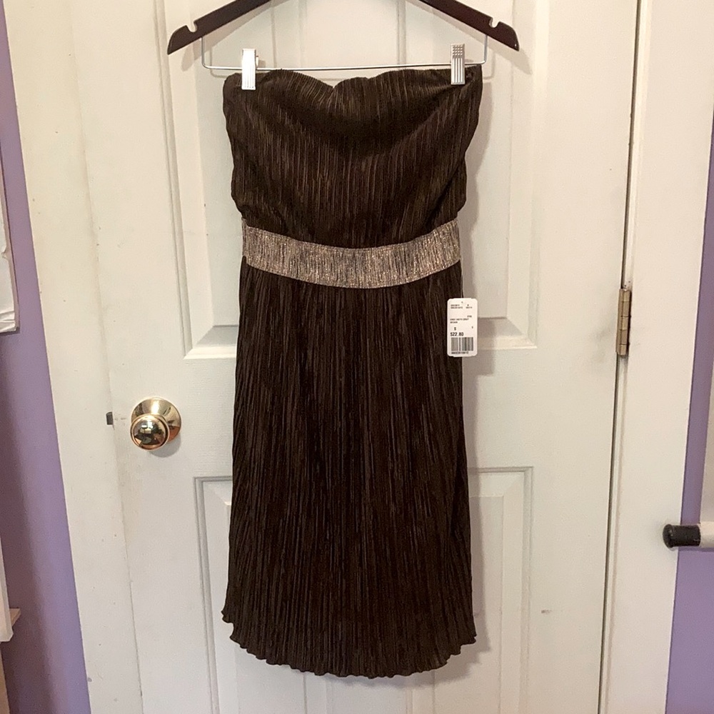 Brown Strapless Dress